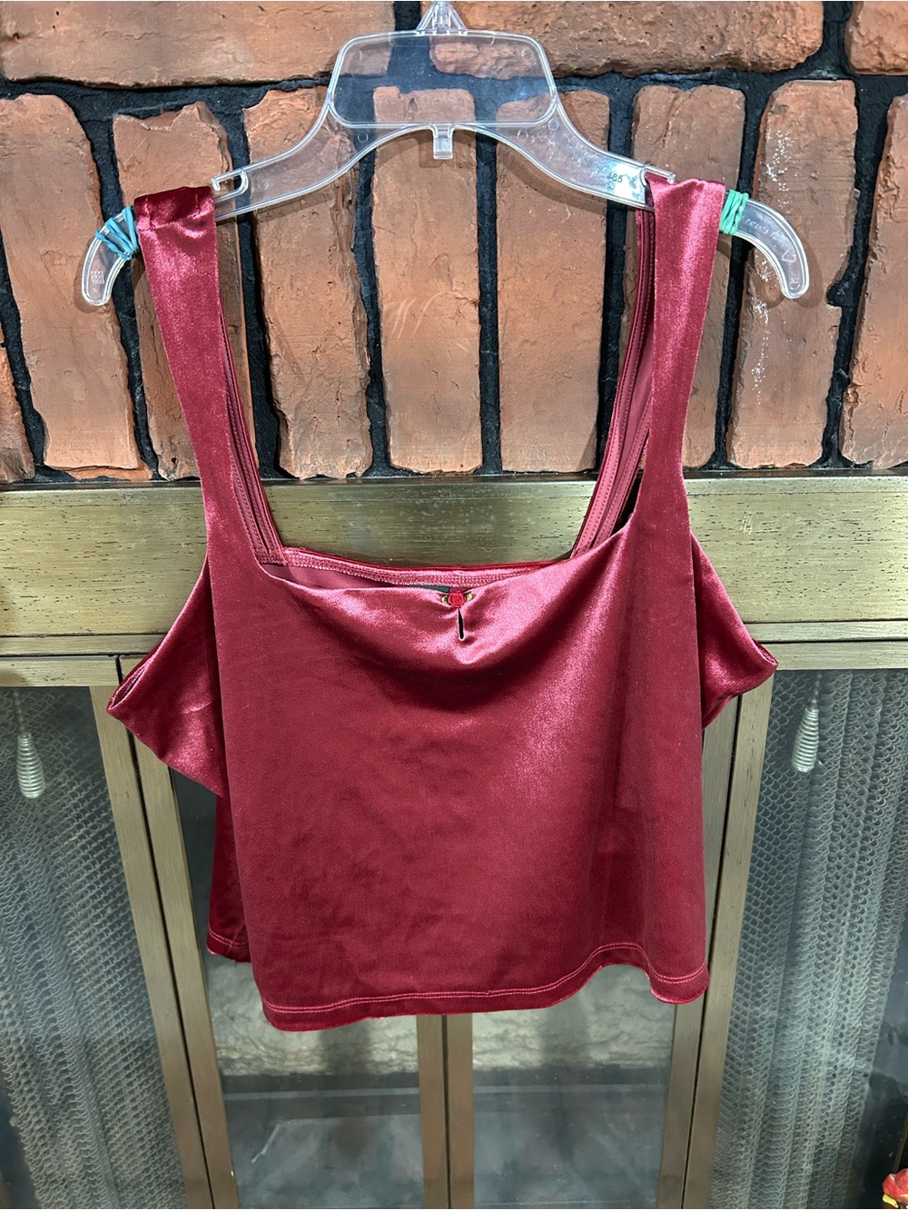 Adorable crushed velvet crop